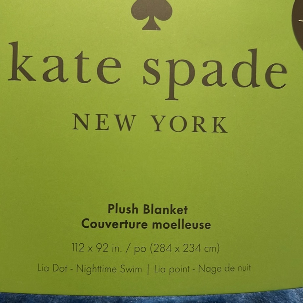 NWT Kate Spade KING Plush Blanket - Picture 3 of 5